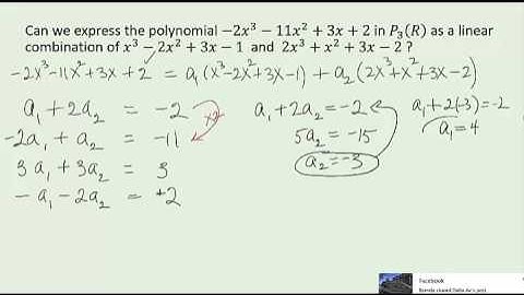 Video 3  Linear Combinations and Spanning Sets
