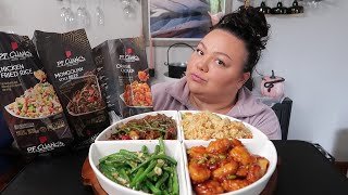 Trying P.F. Chang's Freezer Meals Mukbang