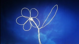 طريقه صنع وردة بالأسلاك 4 _ make a flower with wire