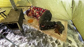 Extreme Winter -39C FREEZING COLD WINTER CAMPING ALONE in a HOT TENT