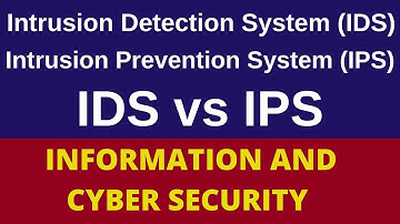 Intrusion Detection System (IDS) | Intrusion Prevention System (IPS) | IDS vs IDS | Network Security