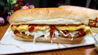 Karachi Famous Anday Wala Burger Recipe | Commercial Recipe | Special Egg Burger Recipe