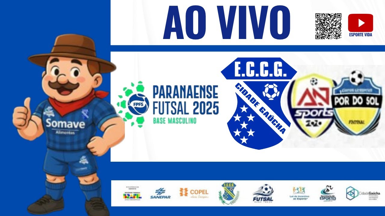 AO VIVO: Cidade Gaúcha Futsal x A.N Sports/Por Sol Futsal Paranaense Sub-18