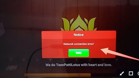 How to fix Network connection error! problem solve in Teen Patti Lotus