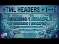 HTML for Beginners: How to use H1, H2, H3, H4, H5, and H6 tags #HTML 