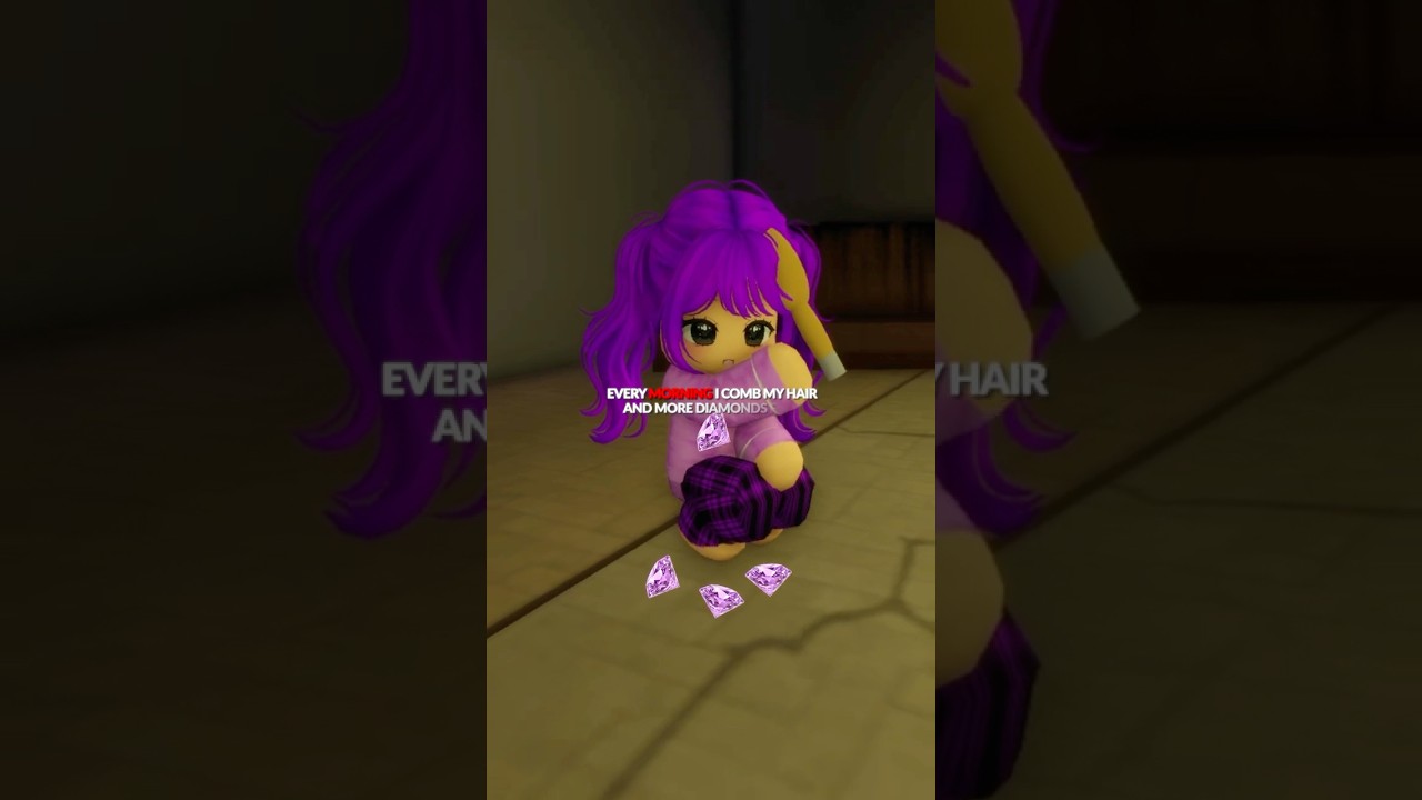 My Hair Turns Purple 💜 The Day My Family Stopped Seeing Me 😭#roblox #brookhavenrp