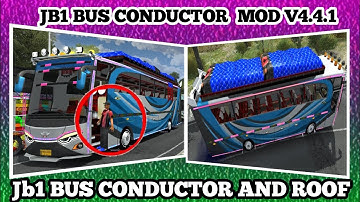 Jb1 Bus Conductor mod and roof Bussid v4.4.1 for bus simulator indonesia #bussid #gaming 