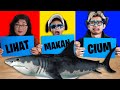 EXTREME MAKAN, CIUM, ATAU LIHAT SAJA! MAMA SAMPAI NANGIS, BOCIL KEGIGIT TARING IKAN BESAR MEGALODON!