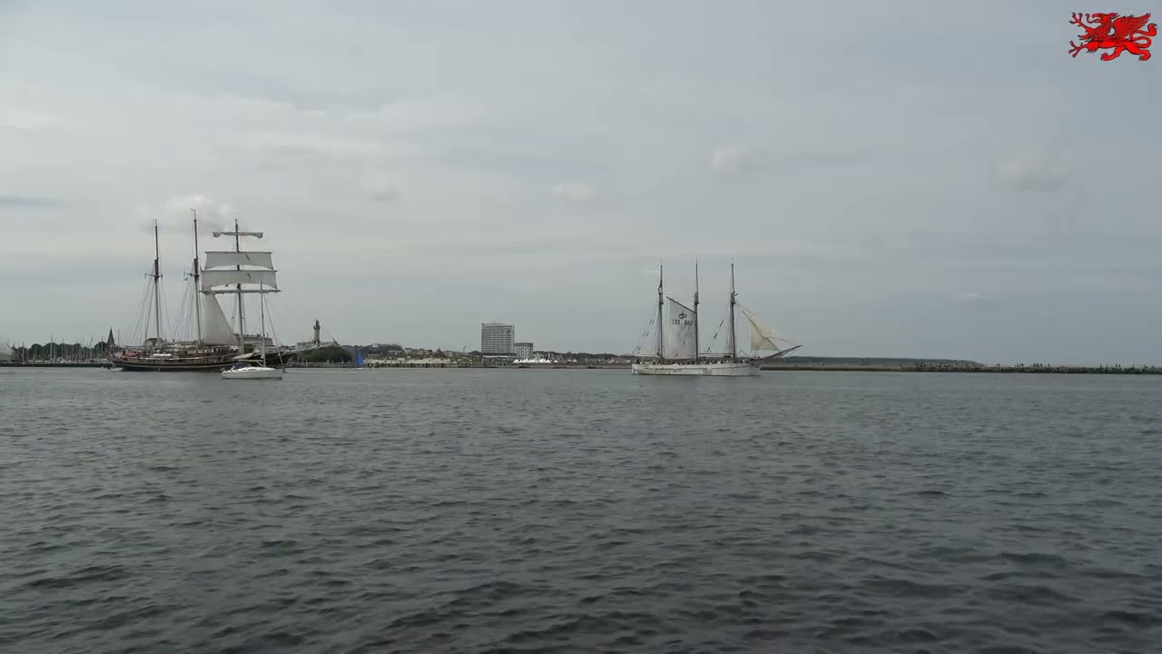 07.08.2025 Warnemünde, die 34. Hanse-Sail-Ausfahrt der Segelschiffe.