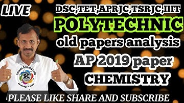 POLYCET PAPER ANALYSIS | AP POLYCET 2019 CHEMISTRY PART