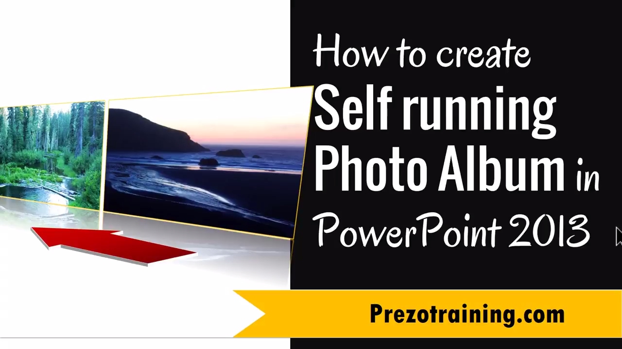 how to create self running photo album in powerpoint 2013 youtube ppt photo album