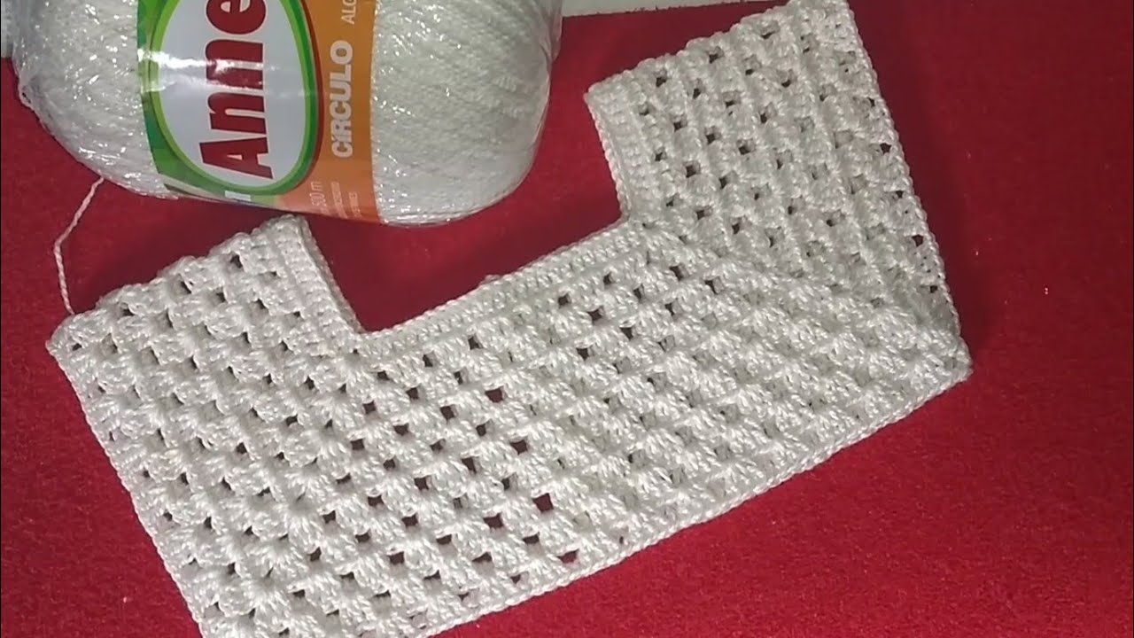 Pala para vestido de croche bebê de 0 a 3 meses fácil - passo a passo