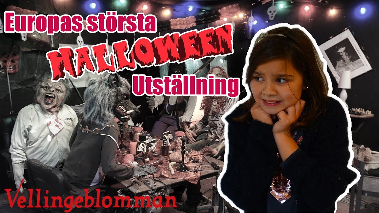 SPÖKHUSET 👻 Europas Största HALLOWEEN utställning 2018 på Vellingeblomman.Familjen o Spöken vlogg