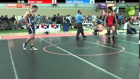 Mens Freestyle 70 KG Victor Lopez vs. Justin Stitz...