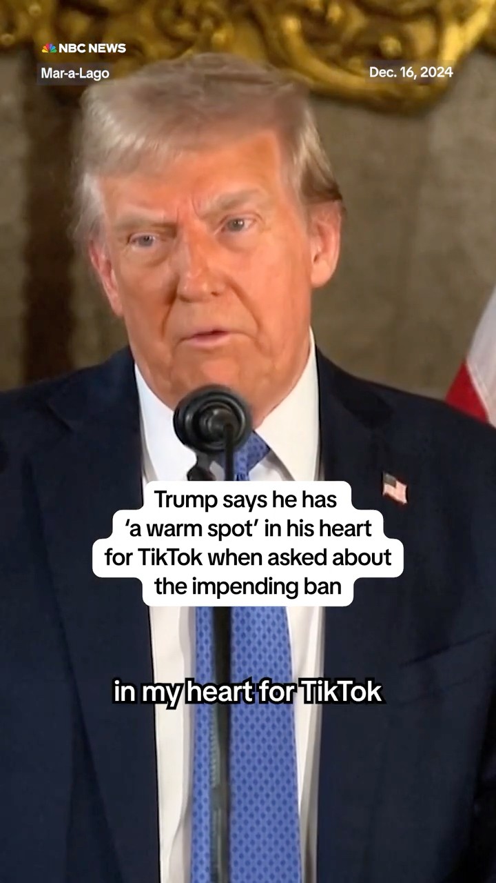 Trump says he has 'a warm spot' in his heart for TikTok when asked about impending ban