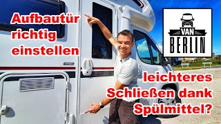 Einstellen Der Aufbautür Beim Wohnmobil Giottiline Siena 330 Leichtes Schließen Dank Spülmittel?