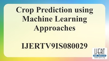 Crop Prediction using Machine Learning Approaches