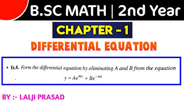 form the differential equation by eliminating A & B from the equation y=Ae^mx + Be^-mx | #mathchat