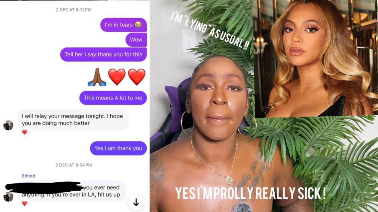 BEYONCÉ SENT ME KIND WORDS WHEN I WANTED TO ........WHILE YOU FOLKS LAUGHED ! 💔💔