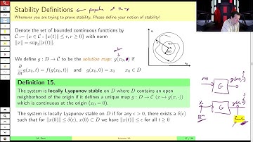 MAE509 (LMIs in Control): Lecture 15, part B - Stability of Nonlinear Systems