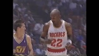 Clyde Drexler Killing the Jazz at the Rim | May 3rd, 1995 R1G3