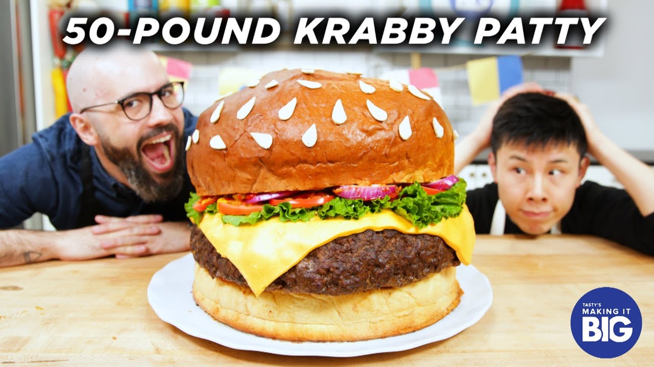 I Made A Giant Krabby Patty (ft. Babish Culinary Universe)  Tasty