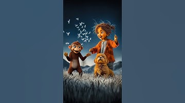 AI cartoon video #funny #monkey #explore #dog #pets #cartoon