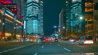 Night Driving Seoul City | Gangnam and Expressway with Bossa Nova Jazz POV 4K HDR