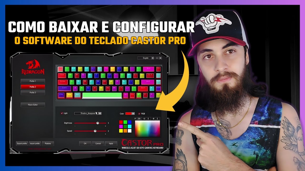Como Baixar e Configurar o Software do Redragon Castor Pro (Tutorial ...