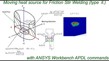 ANSYS TUTORIAL: 2D moving heat source for friction stir welding (Pin and Shoulder terms separate)