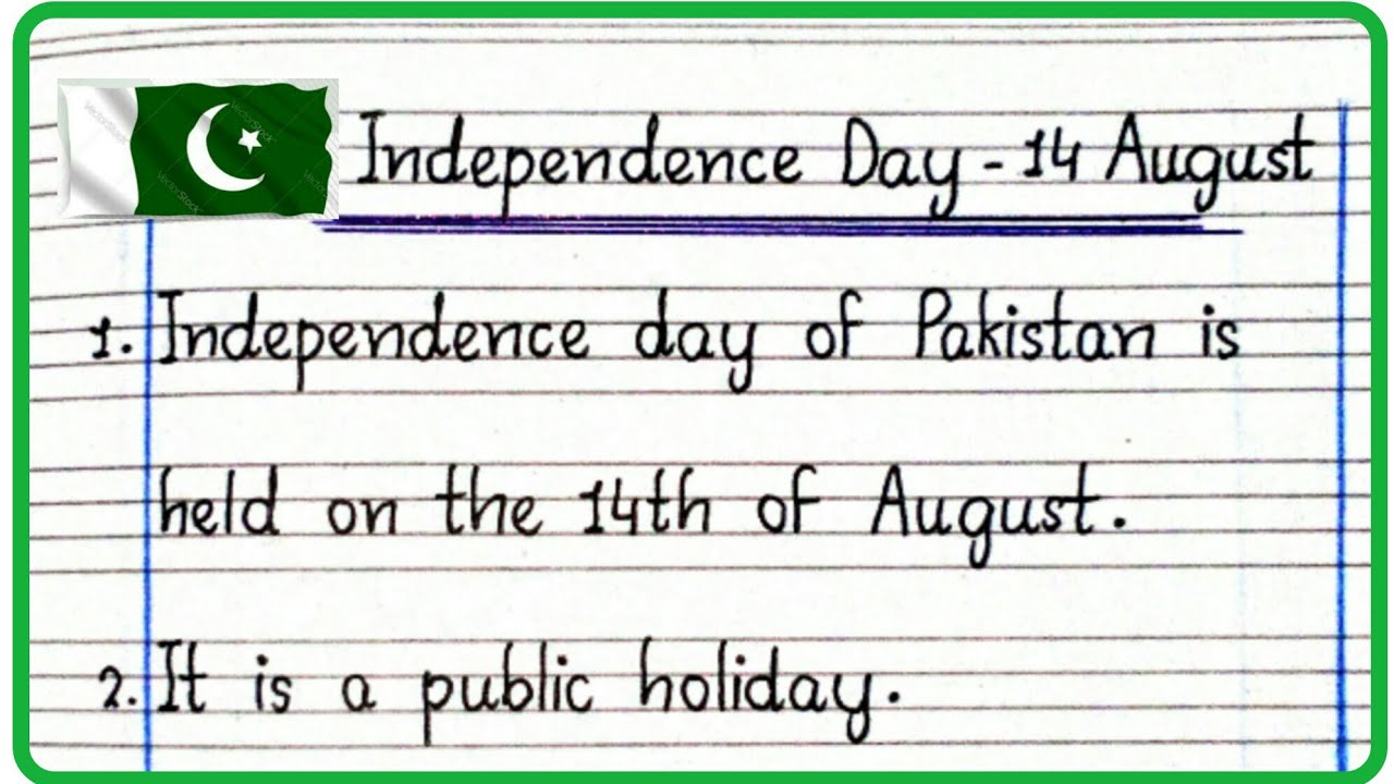 essay on 14 august celebration in english