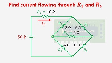 Bridge Network Circuit 1 - Solved Example Problem With Step by Step Solution