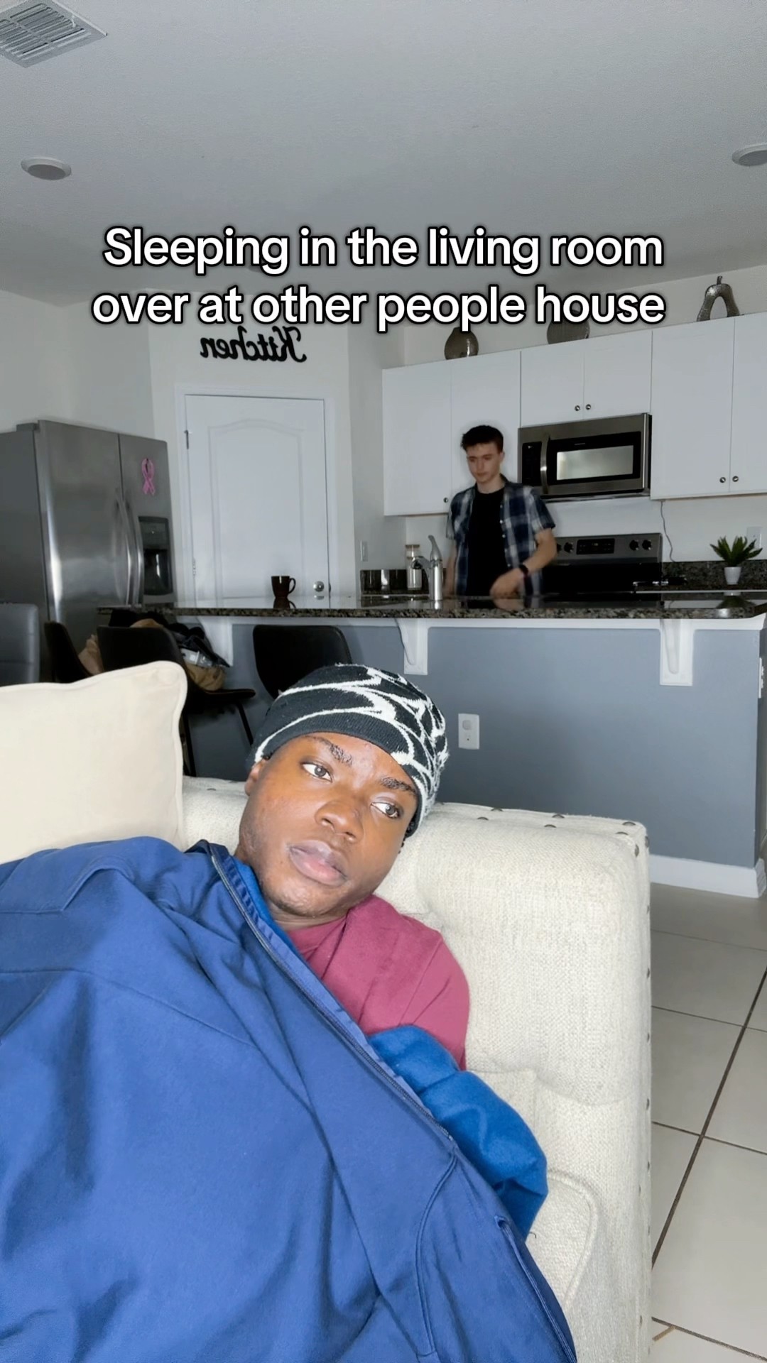 Sleeping in the living room over at other person ? @SpeedMcqueen_1