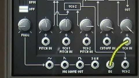 korg ds10 - Kick Drum patch (tutorial screen)