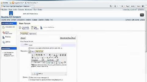 D2L Discussions: Making Forums