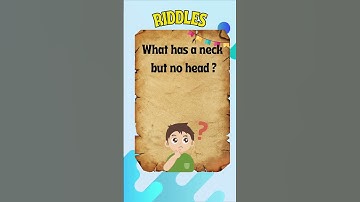 "Riddle Me This: What Creature Has a Neck But No Head?"#riddles #quiz #quizequestion #brainteasers
