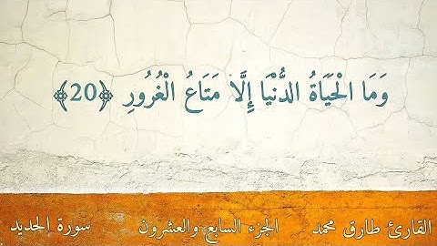 القارئ طارق محمد ما تيسر من سورة الحديد تلاوة خاشعة ارح قلبك 💙🎧