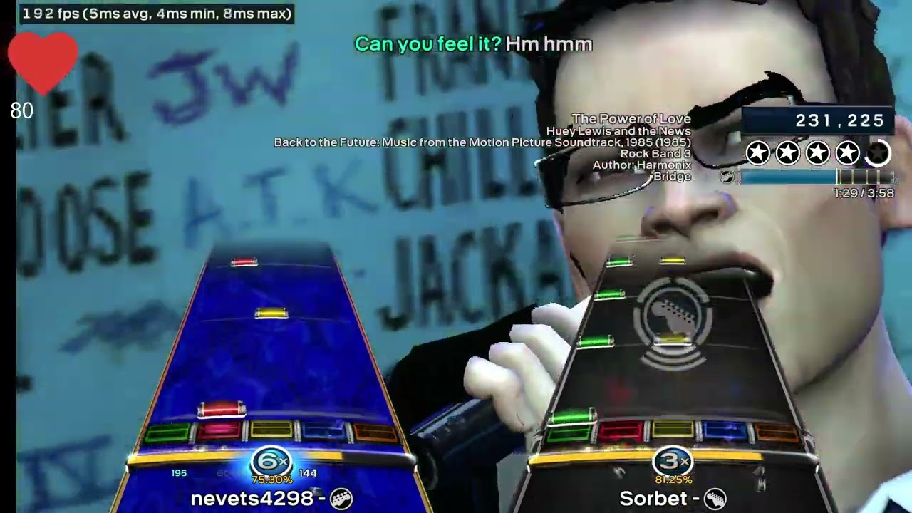 Power Of Love by Huey Lewis and the News - Bass -1 Choke Rock Band 3 Deluxe RPCS3