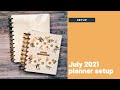 July 2021 planner setup | Frankenplanner & university planner | Happy Planner