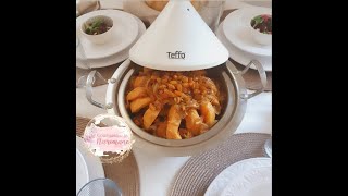 طاجين سفرجل معسل بالزبيب وخبيزات tajine de coins et oignons raisins caramélisées et pain maison