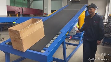 High Chassis Telescopic Belt Conveyor with adjustable height for loading unloading containers