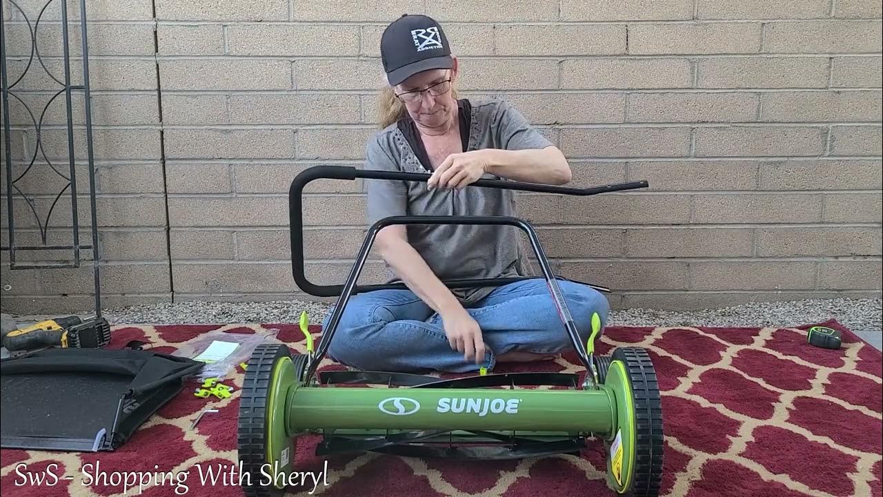 Sun Joe 20-inch Manual Reel Mower W/ Grass Catcher, 9-Position 