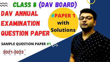 DAV Board Question Paper Math Class 8 Solution | Sample Paper 01 with solutions | Art Of Mathematica