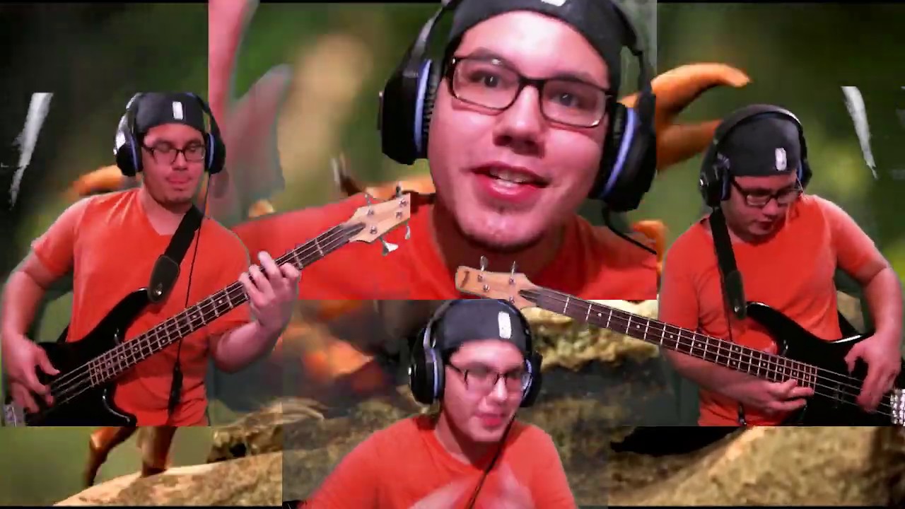 Crab rave - Bass cover