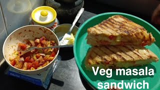Sandwich recipe/ veg masala sandwich/ quick, easy and tasty