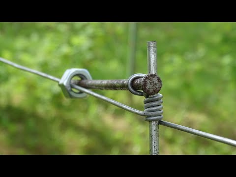 Wire Tensioning System Using Nails and Hex Nut - Fence Wire Tensioner