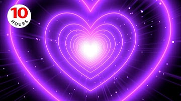Neon Heart Tunnel Background💜Purple Heart Background│LED Lights Heart Background Video Loop 10 hours