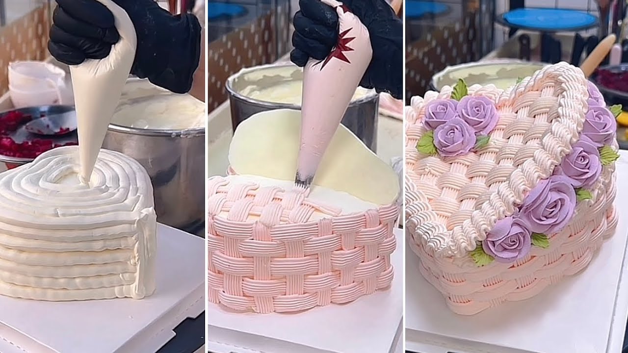 Как украсить интерьер розовой цветочной корзиной и фиолетовыми кремовыми розами!