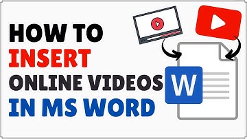 How to Insert Online Videos in Word | Embed YouTube Video in Word