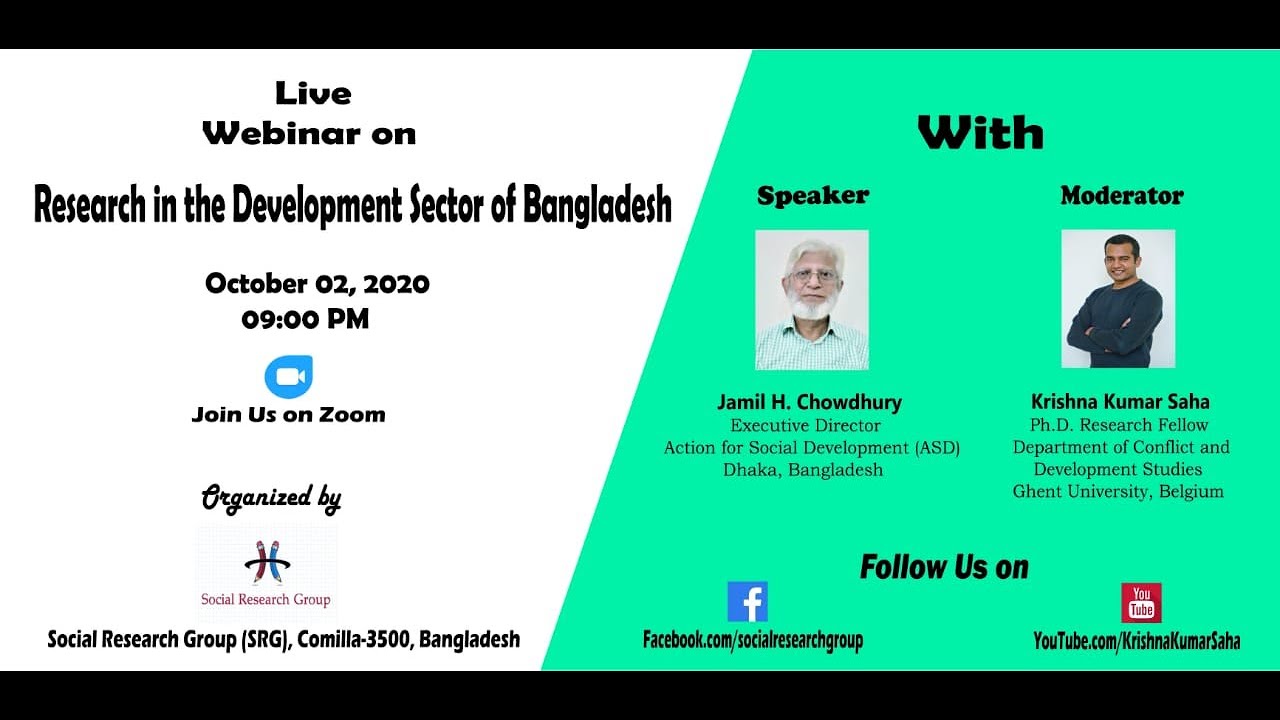 Webinar 30: Research in the Development Sector of Bangladesh
